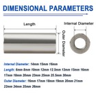 Stainless Steel Round Spacer M14 M15 M16 Standoff Spacers Collar Bushes Raisers