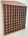 Vintage Thimbles Display Case Wood With Sliding Plexiglass Front 100-1  Cubbies