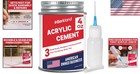Acrylic Bonding Cement With Applicator Bottle 4 Oz  Clear Adhesive For Plexig   