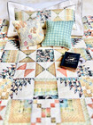 1 12 Scale Miniature Cottagecore Quilt   4 Pillows Set   Equestrian Book   Photo