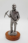 Michael A  Ricker Pewter Sculpture 1st Casting Signed 1983 Coal Miner 890 1600