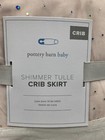 Pottery Barn Kids Shimmer Tulle Crib Skirt Pink  7403d
