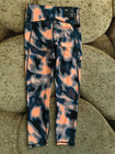 Under Armour Compression Ankle Leggings Womens Size Small Orange Blue Black Nwt