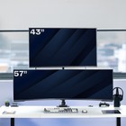 Vivo Dual Vertically Stacked Ultra-wide Monitor Desk Mount For Up To 57  Screens