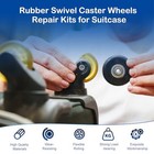  4pcs Luggage Wheels Replacement  1 65 Inch    Rubber metal  Wear 42 X 19mm