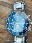 Seiko Ssc741p1 Solar Chronograph Blue Dial 43 5mm V175 Steel Watch