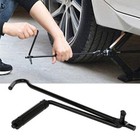 Car Folding Scissor Jack Crank Lever Handle Lift Rod Tire Wheel Lug Wrench Tool