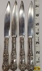 Tiffany English King Sterling Silver Serrated Fruit Knives 7 5   All Sterling 