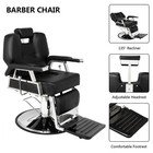 Black Hydraulic Reclining Barber Chair Salon Spa Beauty Equipment Heavy Duty New