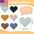 18 Pcs Leather Heart Bookmarks  6 Colors Cute Book Marks  Corner Page Book Marks