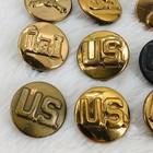 Vtg Late Wwii To Post War Us Army Enlisted Stamped Collar Discs Insignia Lot