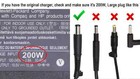 Genuine Hp 200w Ac Dc Adapter Charger For Zbook 15 17 G1 G2 Mobile Workstation
