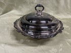 Lot Of 4 Vintage Silver-plate Round Covered Serving Bowls