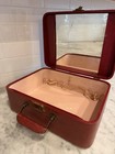 Vintage Train Case   Aka Cosmetic Travel Case  Dating From The Mid-20th Century