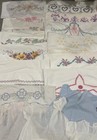 Huge Lot Vtg Linens Tablecloths  Runners  Dollies  Pillowcases Baby Cutter Craft