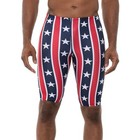 Speedo Men s Jammer Swimsuit 34 Red White Blue Star Lane Prolt Fabric Msrp 39