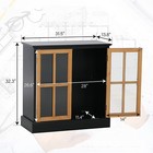 Sideboard Buffet Cabinet With Glass Door Display Cabinet Accent Storage Cabinet