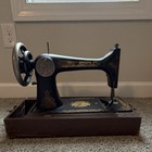 Singer Antique Sewing Machine Early 1900   s Black Gold Design With Og Case