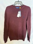 Polo Ralph Lauren Men s Crewneck Sweater Burgundy M     Spots On Back     Msrp  138