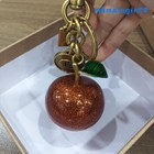 Coach Glitter Apple Bag Charm Keychain Purse Decoration