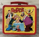 Vintage    1980 Popeye Metal Aladdin Lunchbox With Matching Thermos       Euc   