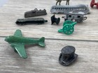 Vintage Cracker Jack Metal Toy Charm Prize Lot Ships Trains Animal Lucky Ring