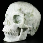 Huge 5 0  Xiuyan Jade Carved Crystal Skull  Super Realistic  Crystal Healing