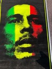 Vtg Bob Marley Poster Black Light Velvet Flocked Neon 1991 Colors 832 Funky Ent 