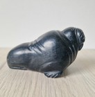 Authentic Carved Stone Inuit Walrus Figure By Sillassi Tuki Mid 20th Century