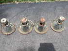 Set Of 4 Antique Vintage Industrial Holophane Pendant Architectural Lighting