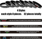 32 Pcs Bible Verse Silicone Bracelets Christian Inspirational Wristbands Bulk