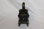 Vintage Hand Painted Cast Iron Pot Belly Stove I Added A Faux Plant  Easily Remo