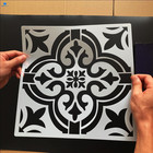 4 Pieces Reusable Tile Stencil 12 X 12 Inches - Mandala Style   Wall    