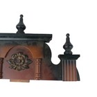 Vtg Carved Wood Pediment For Cabinet Clock Or Mirror Walnut