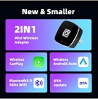 2 In 1 Wireless Carplay Android Auto Adapter Mini Ai Box Plug play Auto-connect