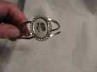 Cavalier King Charles Spaniel Dog Silvertone Easy Open Cuff Bracelet