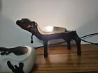 Vintage Cow Night Light lamp Cast Metal And Glass Electric