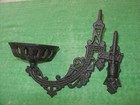 Antique Vintage Wrought Iron Wall Mount Oil Lamp Holder Wall Decor