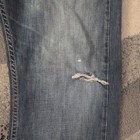Levis 527 Slim Bootcut Jeans Mens 34x32 Blue Medium Wash Distressed