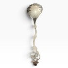 Antique Nils M Elvik Norway 830s Silver Berry Sugar Spoon Rococo 26g
