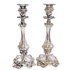 Antique Victorian Era 14  Barbour Bros  Silverplate Candlestick Holders   A Pair