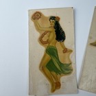 Lot Of 6 Pinup Girl Water Transfers Multicultural Duplex Kwikway Vtg 1940s