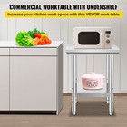 Uimoso Stainless Steel Commercial Prep Table For Food Service  24x24x31in
