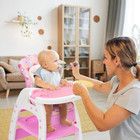 3-in-1 Convertible Toddler High Chair Table Baby Booster Seat With Feeding Tray 