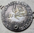 1860 Bolivia Potos   Silver Sailboat Medal - Authentic 18mm  2 4g With Hole