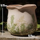 Rustic Ceramic Planter  6 Inch Tuscan Vintage Flower Pot With Drainage  Farmhous