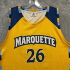 Marquette Golden Eagles Basketball Jersey Mens Xl Yellow  26 Promo Replica