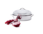 Large Roasting Pan With Rack And Lid For Oven Stainless Steel Non-vented 10 Qt