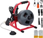 50ft X 5 16 drain Cleaner Machine sewer Snake Manual Feed With 6 Cuttes   Glove