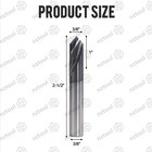 2pcs 2 Flute 3 8 x1 x2-1 2  90 Degree Solid Carbide Spot Drill - Altin Coated